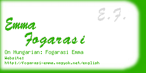 emma fogarasi business card